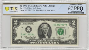Fr.1935-G 1976 $2 Federal Reserve Note PCGS Superb Gem UNC 67 PPQ - Picture 1 of 2