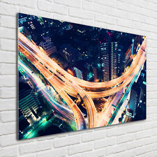 Wandbild aus Plexiglas® Druck auf Acryl 100x70 Autobahn in Tokio