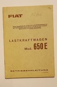 Betriebshandbuch/Manual de Instrucciones Fiat 650E y N 1964 - Imagen 1 de 2
