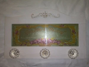 Vintage French Hat Hanger Wall Art w/ Violette de Cannes Soap Label No. 837 - Picture 1 of 8
