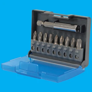 Cr-V Screwdriver Bit Set 10 pieces Chrome Vanadium 6150 Steel - Picture 1 of 1