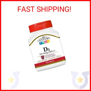 21st Century D 5000 IU Tablets, 110 Count - Picture 1 of 2