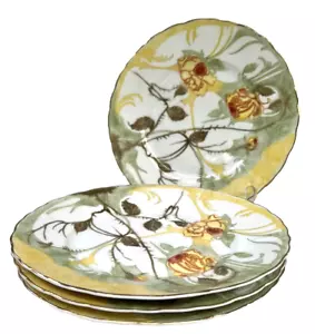 C Hoying Den Haag Iris Bavaria #2957 4er Set Salatteller Blumenmuster Goldrand 8,5" - Bild 1 von 11