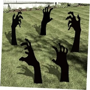, Insegna spaventosa Halloween giardino con puntate - confezione da 5 | nero Halloween - Foto 1 di 7