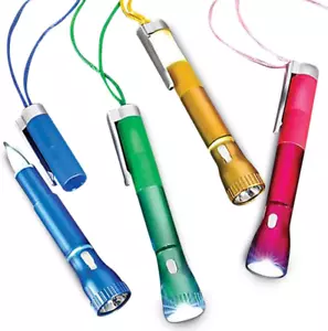 Light up Pen with Necklace, Set of 4 Flashlight Pens for Kids, Back to School St - Picture 1 of 12