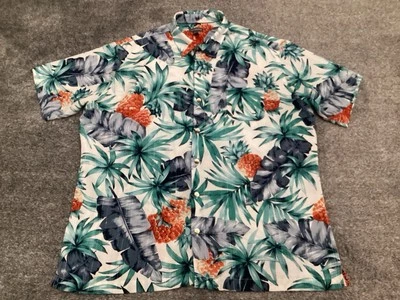 Van Heusen Shirt Men's XL 17-17.5 Short Sleeve Button Down Tropical Hawaiian - Image 1 of 4