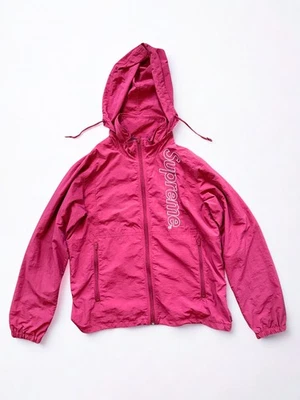 (MINT) Vintage Supreme Windbreaker w/ Tuckable Hood, Size Medium Red - Image 1 of 4