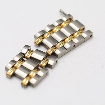 GUCCI Genuine 7 Link 9000L Ladies Watch Bracelet Parts Silver Gold Color 12mm - Image 1 of 3