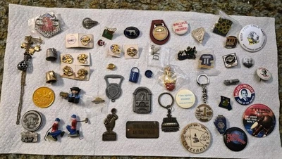 Mini estante de baratija de metal chucherías, botones, dedales, pasadores imán lote de 52 Foto 1 de 4