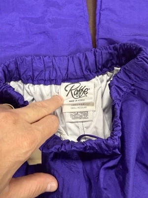 Pantalones de esquí vintage para mujer pequeños Roffe púrpura impermeables nailon nuevos Foto 1 de 4