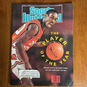 Sports Illustrated March 5 1990 - Gary Payton ( SI Has Address Label on Front - Picture 1 of 2