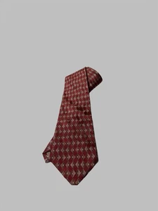 Perry Ellis Portfolio 100% Silk Tie Geometric Red 3.5" x 58" - Picture 1 of 3