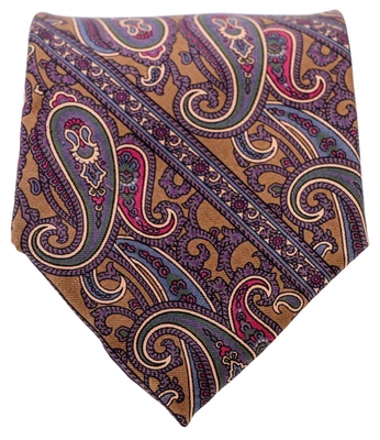 Corbata vintage para hombre Kuppeheimer cachemir ciruela marrón rojo 57 x 3,5 Foto 1 de 4