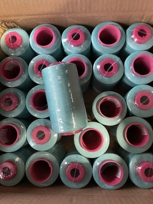 50 Spools Aqua Color Serger Overlocker Multi Purpose Sewing Thread  40/2  120g - Image 1 of 2