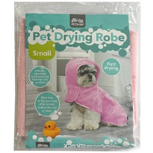 Small Pink Pet Drying Robe Perfect For Drying Your Pet After A Bath , Rainy Walk - Picture 1 of 7