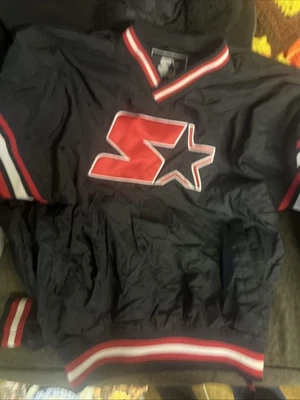 Chaqueta de inicio Pullover Abrigo con capucha Negro Rojo Talla XL Foto 1 de 4