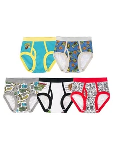 Teenage Mutant Ninja Turtles Boys Brief Character Underwear, 5-Pack, TMNT, 4 - Picture 1 of 1