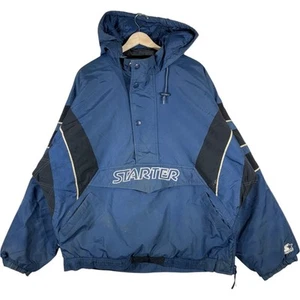 Men's Vintage Starter Brand Logo Blue Anorak Jacket XXL - Picture 1 of 7