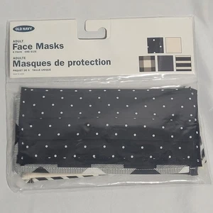 Old Navy Erwachsene 5er Pack Multi Dreilagig Stoff Plissee Gesichtsmasken Ohrversteller - Bild 1 von 3
