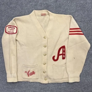 Vintage Colorado Knits Arvada High School Sweater Wool Letterman Varsity 50s 60s - Picture 1 of 16