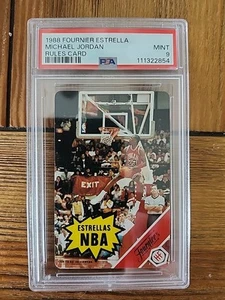 1988 Fournier Estrella Michael Jordan Rules Card PSA 9 - Picture 1 of 2