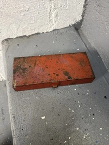 Vintage Rachet Socket Metal Box Red Used Empty Box Only No Tools! Nice - Picture 1 of 8