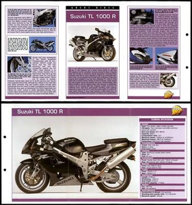 Suzuki TL 1000 R -  Great Bikes - Mega Bikes Hachette Fold-Out Card - Picture 1 of 1