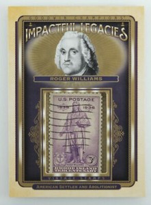 2021 Goodwin Champions Impactful Legacies Stamp Relics Roger Williams No. IL-12
