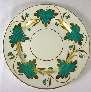 Grosvenor China Carnalea Gold e Aqua Leaf Piatti da Dessert o Insalata Spode 5 pz. - Foto 1 di 8