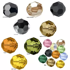 Swarovski 5000 10mm & 12mm Crystal Beads - Packs of 6 & 10 - Picture 1 of 24