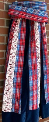 Saia Chessa Davis Vintage Anos 70 Boho Hippie Camponesa Veludo Maxi Tartan Tamanho P - Imagem 1 de 4