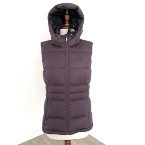 Macpac Womens Aurora Hooded Puffer Vest Size 8 New $249 Purple - Picture 1 of 7