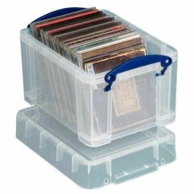 Really Useful Strong Clear Plastic 3 Litre CD / DVD  STORAGE BOX - Image 1 of 4