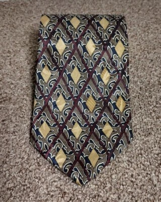 Corbata de seda Louis Roth 58" L 4" W marrón borgoña Foto 1 de 4