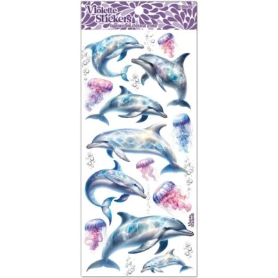 Dolphin Stickers - 2 NEW Sticker Sheets for Stationary, Scrapbooking, & More - Image 1 of 4