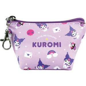 Kuromi Triangle Mini Zipper Pouch Wallet, Coin Purse, Purple, Sanrio, Kawaii - Picture 1 of 1