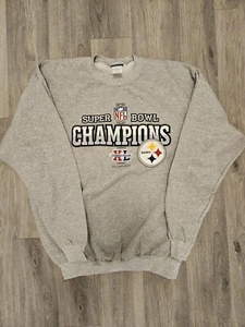 Reebok 2006 Pittsburgh Steelers Super Bowl 40 Champions Men's Pullover Sweater L - Picture 1 of 6