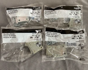 National Hardware 1 1/2 x 1 3/8 Zoll Stahlreparatoren 4-PK – LOS VON 4 N234-781 - Bild 1 von 3