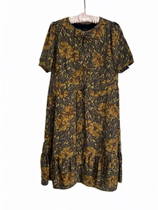 Burberry Prorsum dress, chartreuse yellow 11107, floral design, size IT46, BNWT - Picture 1 of 7