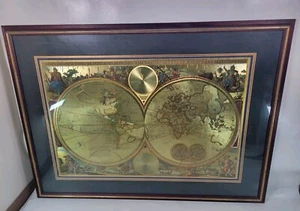 The Bombay Company Large Double Hemisphere Gold Foil Globe Map   - Picture 1 of 12