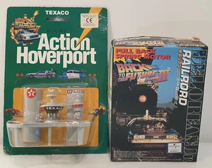 VOLVER AL FUTURO: KIT MODELO DE MÁQUINA DEL TIEMPO DELOREAN Y MODELO TEXACO HOVERPORT - Imagen 1 de 12