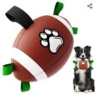 QDAN Zabawki dla psów Piłka nożna, Interaktywne zabawki dla psów do przeciągania wojny, Superbowl Piłka nożna