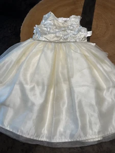 BISCOTTI COLLEZIONI LACE RHINESTONE TULLE WEDDING FLOWER GIRL DRESS SZ 6 - Picture 1 of 9