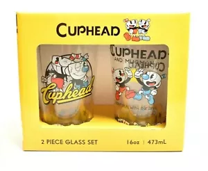 Cuphead und Mugman Pint Glas zweier Set 16oz 473ml klar neu FUNKO Loungefly - Bild 1 von 12