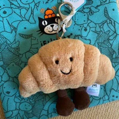 Jellycat Amuseable Croissant Bag Charm Soft Plush Authentic Dust Bag - NWT - Image 1 of 4