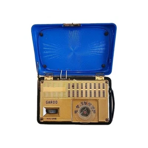 RADIO A VALVOLE GAROD 4A1 PORTATILE DA TAVOLO 1947/48. Plastica blu, Brooklyn, N. Y. - Foto 1 di 9
