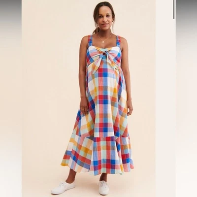 Hatch Maternity Scarlet Plaid Dress Size 1 small $278 - Image 1 of 4