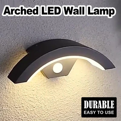 Moon Shape LED Wall Lamp Motion Sensor Aluminum Waterproof Light Warm White 18W - Image 1 of 4