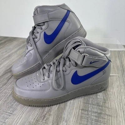 Nike Air Force 1 Mid Men's Size 11 AF1 Basketball Shoes 315123-040 Gray Blue - Image 1 of 4