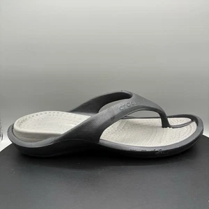 Crocs Athens Flip Flops Men’s 10 Gray Charcoal Slip On Sandals - Picture 1 of 8